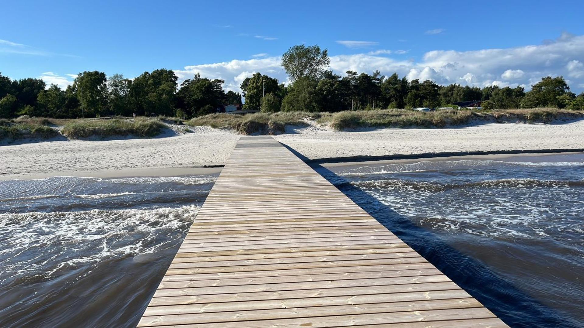 Strandboende Beddinge Strand Esterno foto
